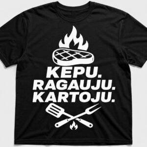 Marškinėliai „Kepu. Ragauju. Kartoju.“