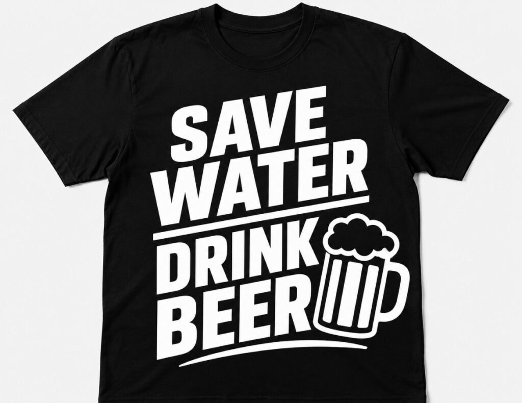 Marškinėliai „Save water, drink beer“