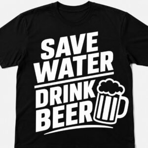 Marškinėliai „Save water, drink beer“