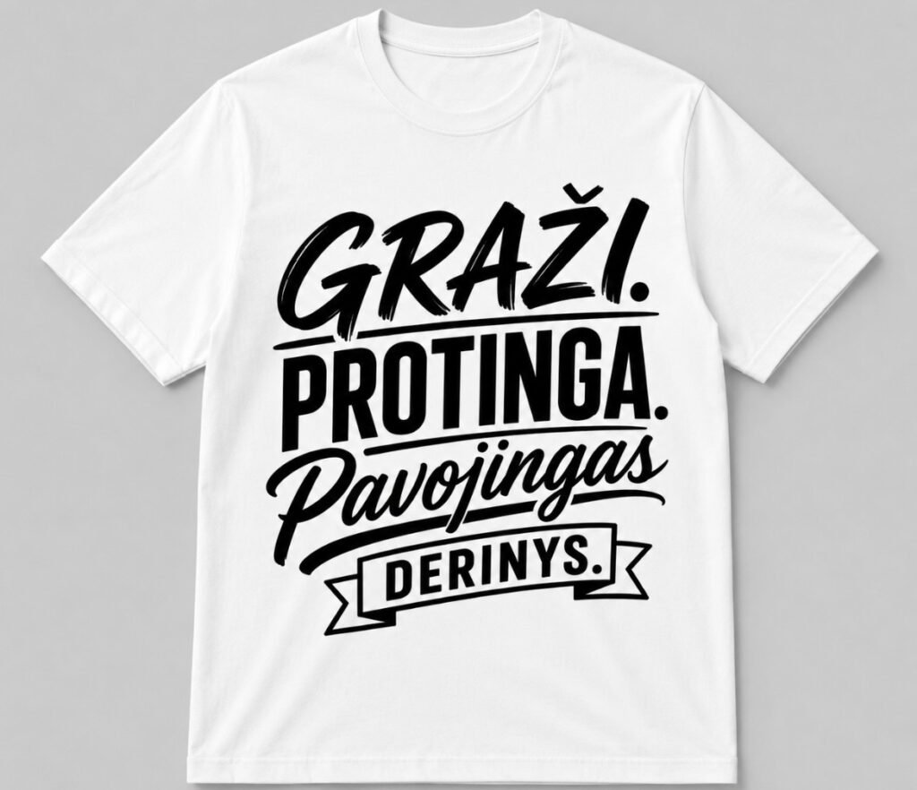 Marškinėliai „Graži. Protinga. Derinys.“