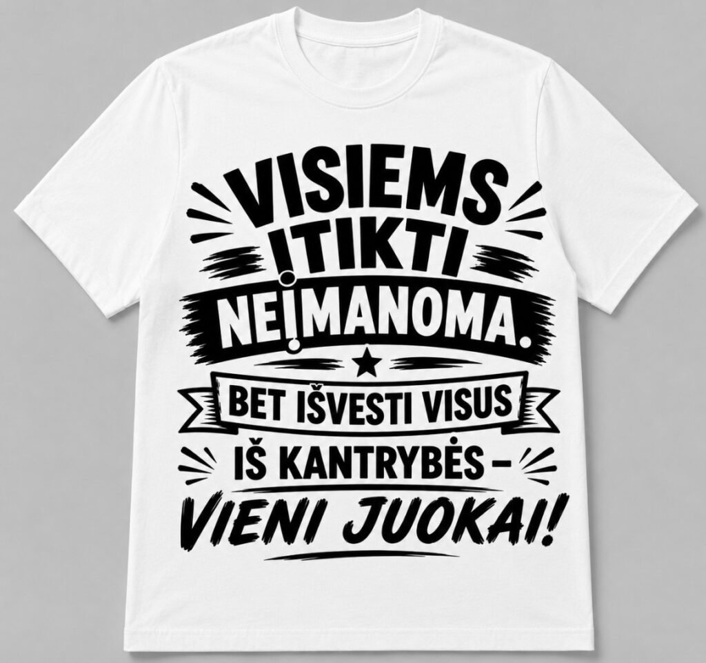 Marškinėliai „Išvesti iš kantrybės – vieni juokai“