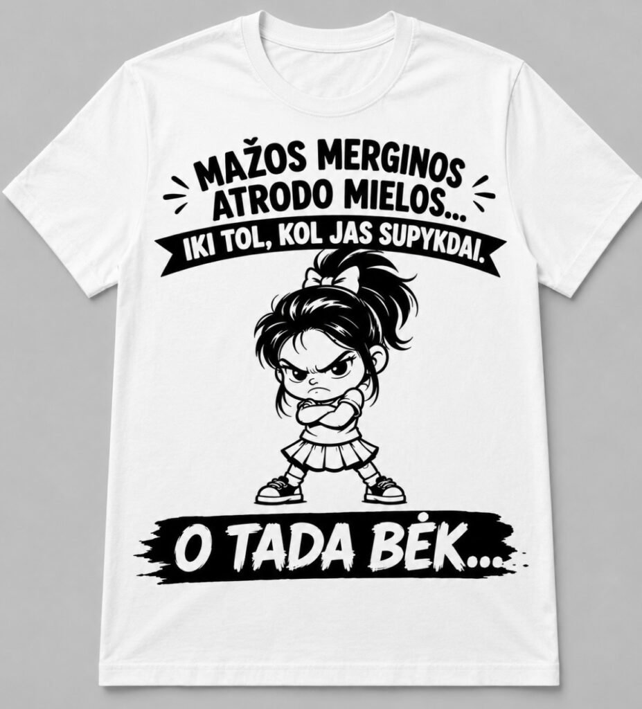 Marškinėliai „Visos merginos mielos, kol jas supykdai“