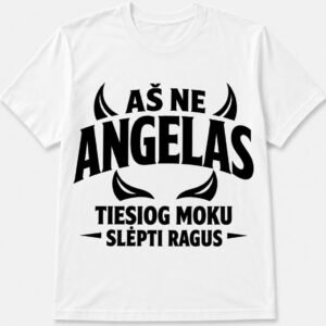 Marškinėliai „Angelas – tiesiog moku slėpti ragus“
