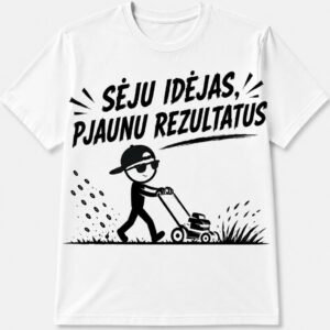 Marškinėliai su originaliu užrašu – kitas dizainas