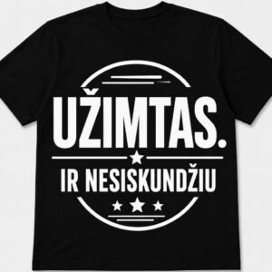 Marškinėliai su originaliu užrašu – kitas dizainas