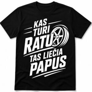 Marškinėliai su originaliu užrašu – kitas dizainas