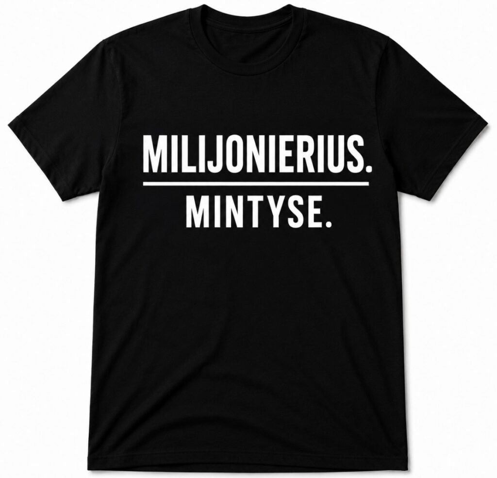 Marškinėliai „Milijonierius mintyse“