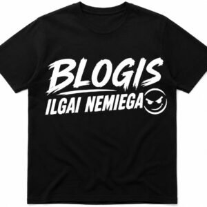 Marškinėliai su originaliu užrašu – kitas dizainas