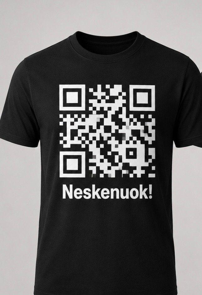Marškinėliai „Neskenuok!“