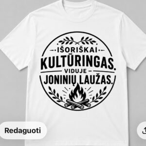 Marškinėliai „Išoriškai kultūringas laužas“