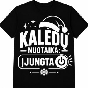 Marškinėliai „Kalėdų nuotaika: įjungta“