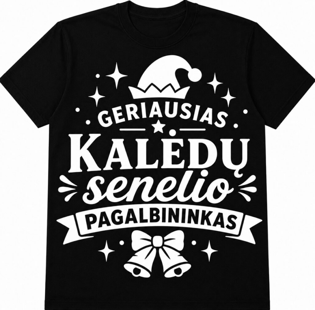 Marškinėliai „Geriausias Kalėdų senelio pagalbininkas“