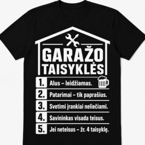 Marškinėliai „Garažo taisyklės“