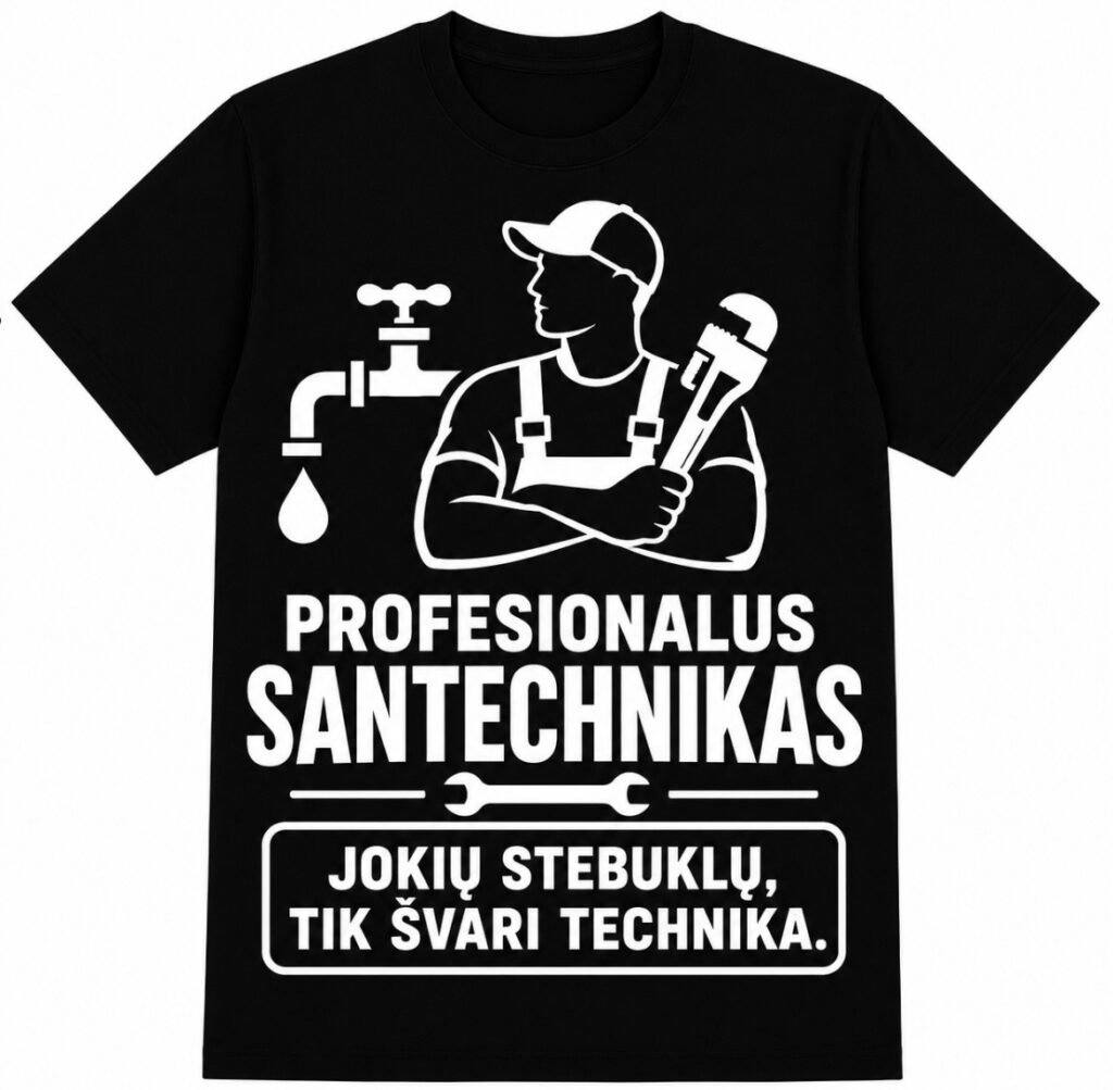 Marškinėliai „Profesionalus santechnikas“