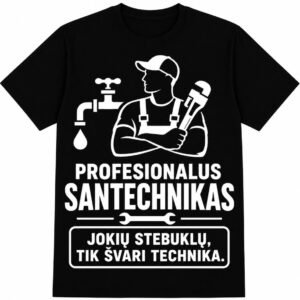 Marškinėliai „Profesionalus santechnikas“