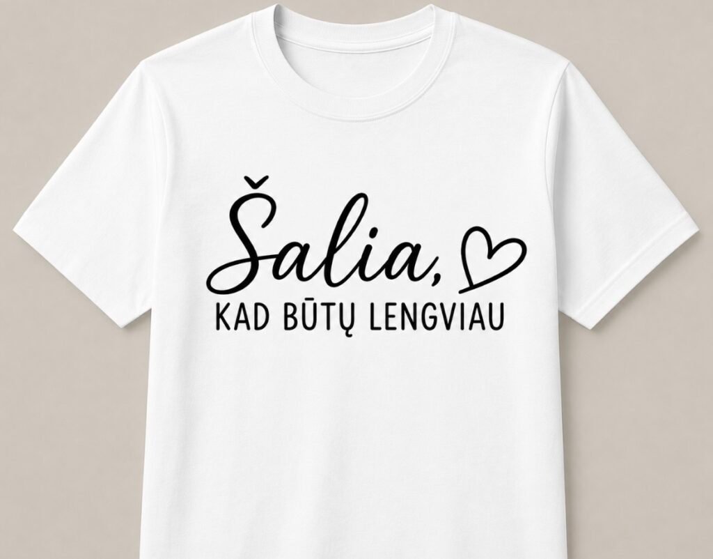 Marškinėliai mokytojui – kitas dizainas