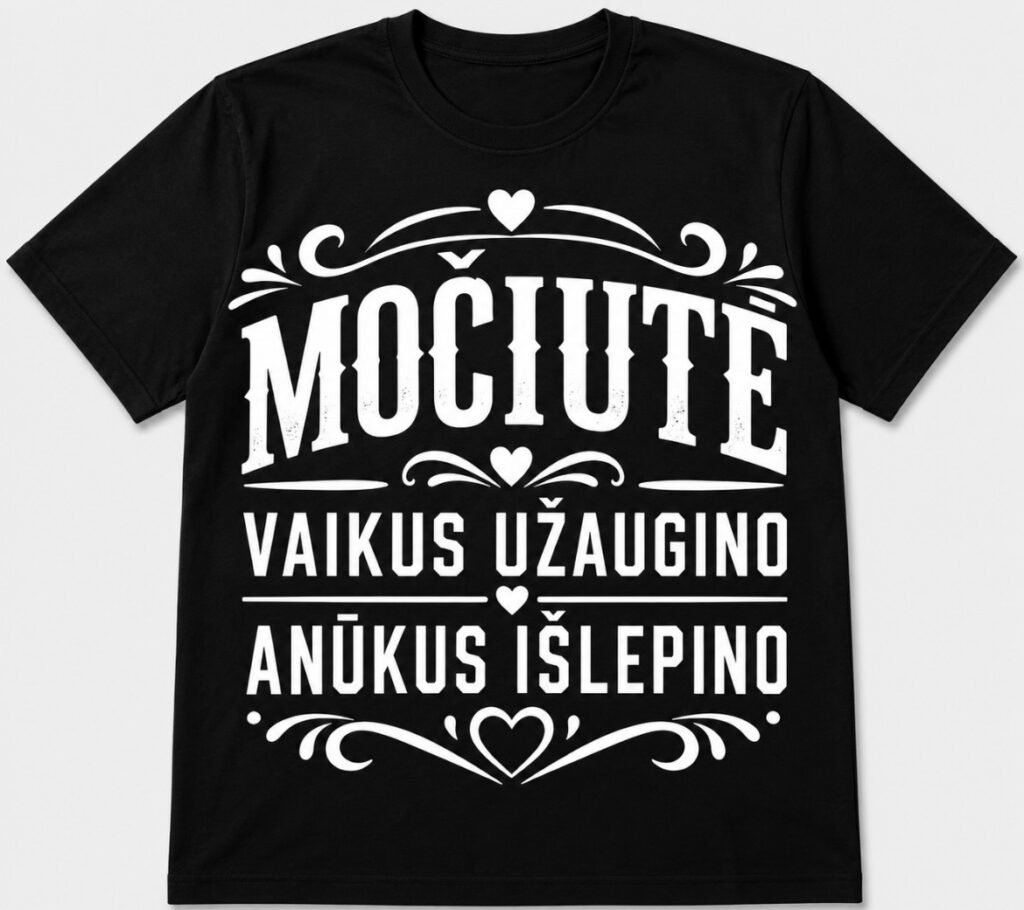 Marškinėliai „Vaikus auklėja, anūkus išlepina“
