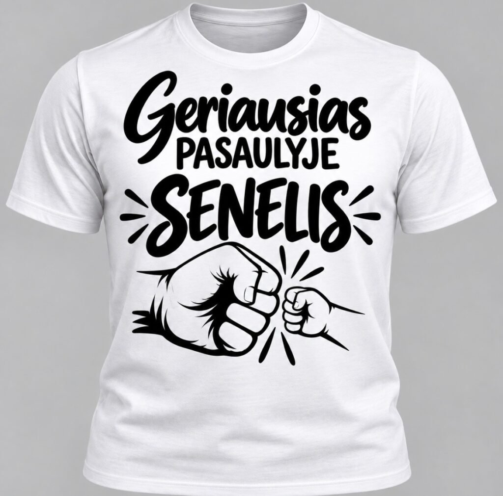 Marškinėliai „Geriausias pasaulyje senelis“