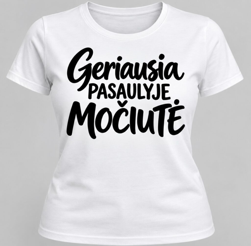 Marškinėliai „Geriausia pasaulyje močiutė“