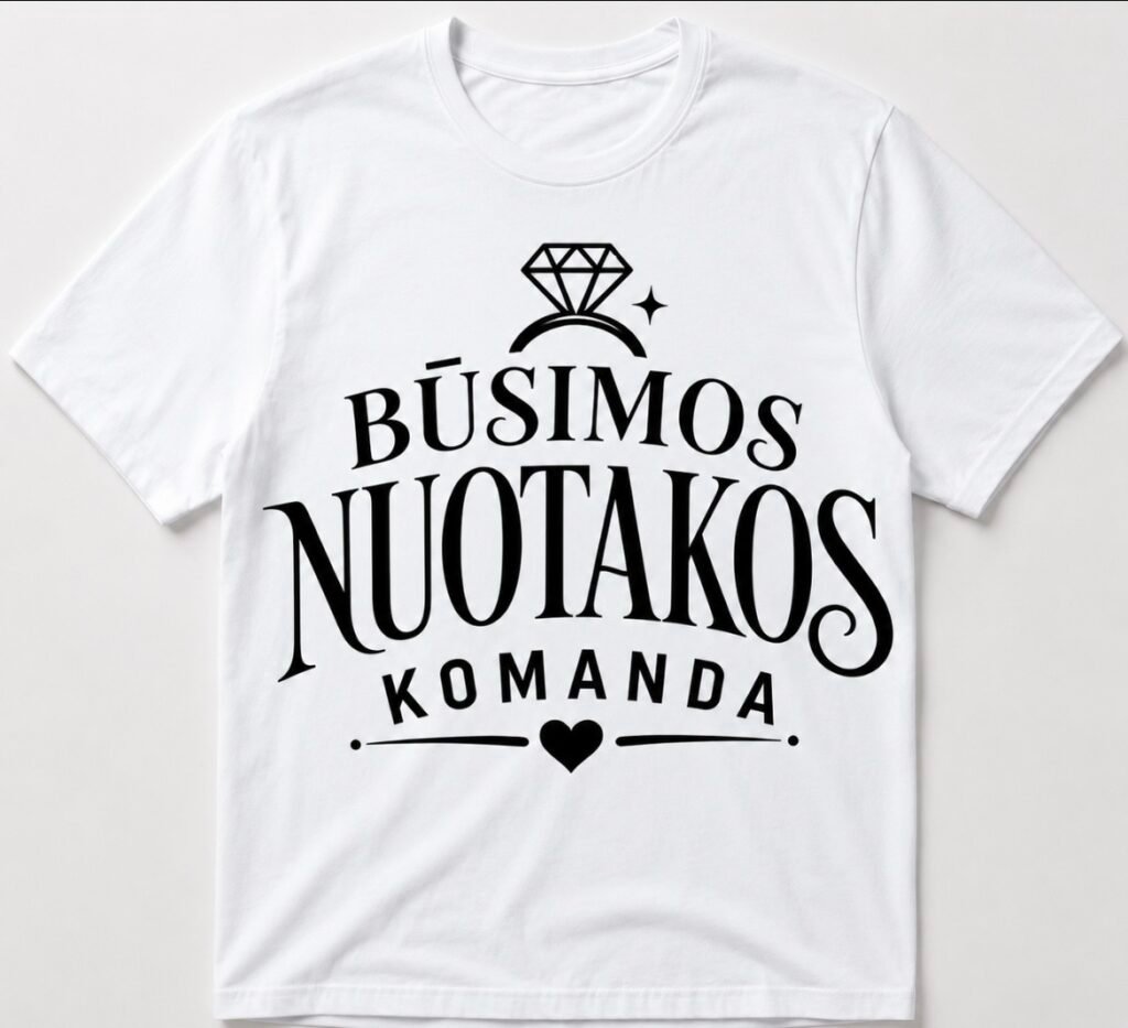 Marškinėliai „Būsimos žmonos komanda“