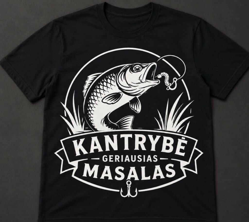 Marškinėliai „Kantrybė – geriausias masalas“