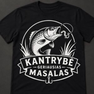 Marškinėliai „Kantrybė – geriausias masalas“